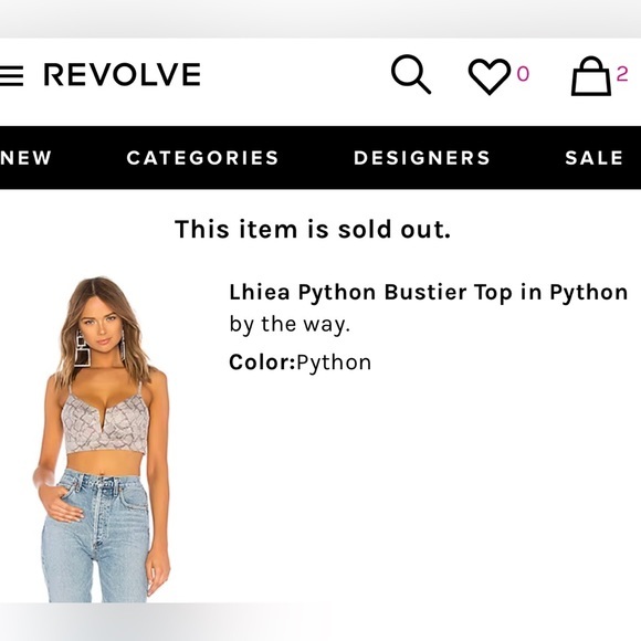 By The Way Lhiea Python Bustier Top in Python - Picture 11 of 11